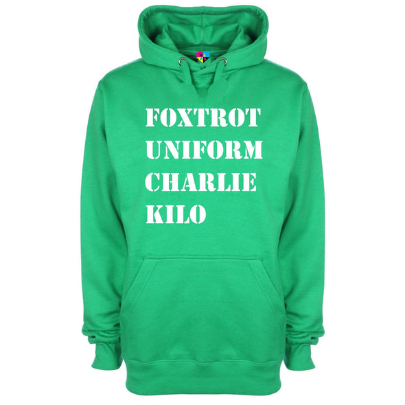 Foxtrot Uniform Charlie Kilo Phonetic Alaphabet Printed Hoodie - Mr Wings Emporium 