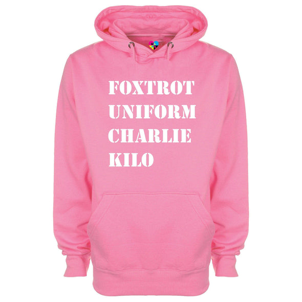 Foxtrot Uniform Charlie Kilo Phonetic Alaphabet Printed Hoodie - Mr Wings Emporium 