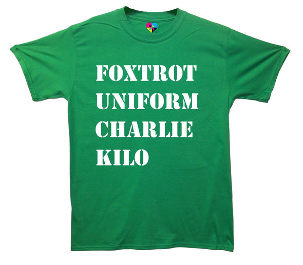 Foxtrot Uniform Charlie Kilo Pohnetic Alaphabet Printed T-Shirt - Mr Wings Emporium 