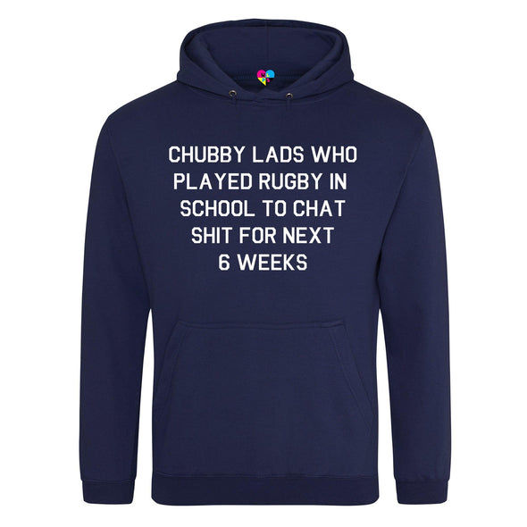 Chubby Lads Rugby Six Nations Printed Hoodie - Mr Wings Emporium 