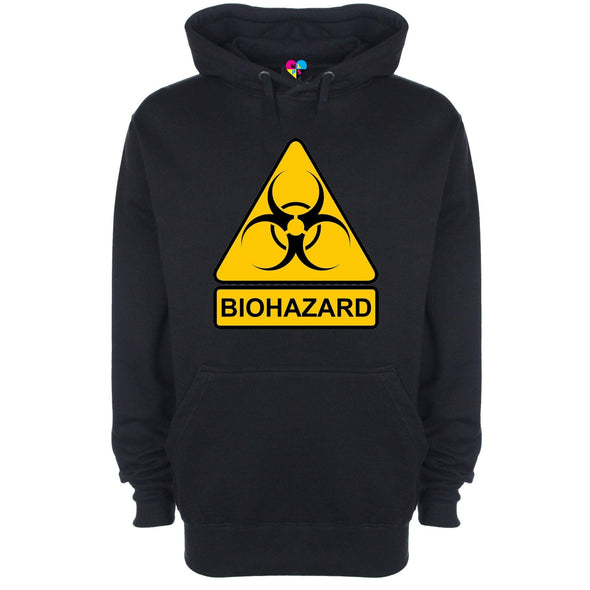 Biohazard Warning Sign Printed Hoodie - Mr Wings Emporium 