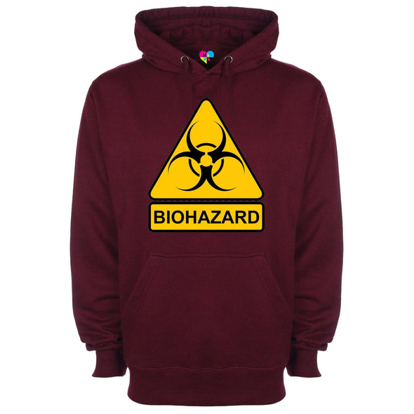 Biohazard Warning Sign Printed Hoodie - Mr Wings Emporium 