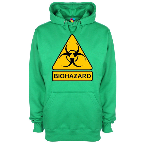 Biohazard Warning Sign Printed Hoodie - Mr Wings Emporium 