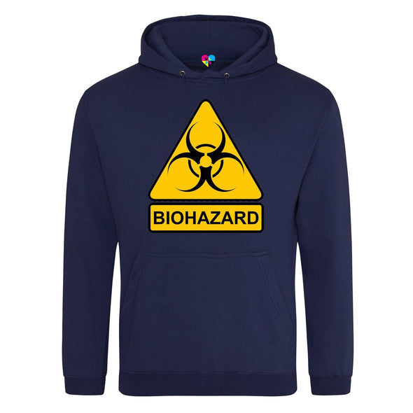 Biohazard Warning Sign Printed Hoodie - Mr Wings Emporium 