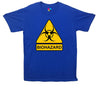 Biohazard Warning Sign Blue Printed T-Shirt