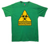 Biohazard Warning Sign Green Printed T-Shirt