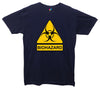 Biohazard Warning Sign Navy Printed T-Shirt 