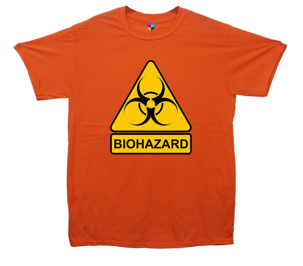 Biohazard Warning Sign Orange Printed T-Shirt 