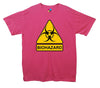 Biohazard Warning Sign Pink Printed T-Shirt