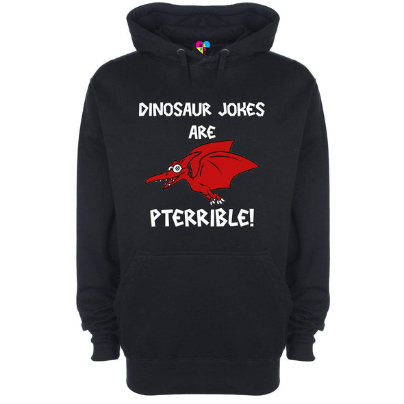 Dinosaur Jokes Are Pterrible Printed Hoodie - Mr Wings Emporium 