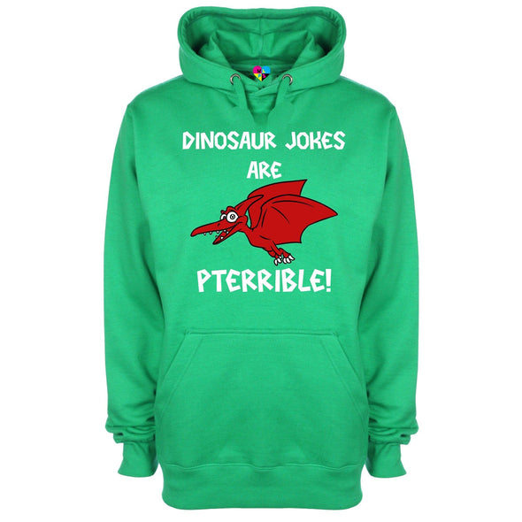 Dinosaur Jokes Are Pterrible Printed Hoodie - Mr Wings Emporium 