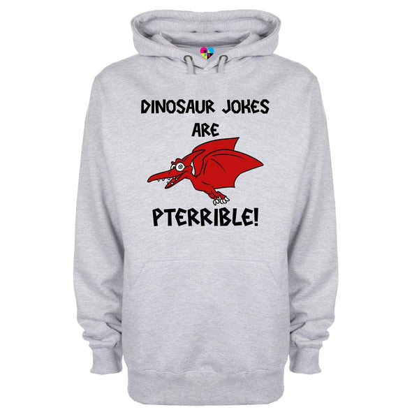 Dinosaur Jokes Are Pterrible Printed Hoodie - Mr Wings Emporium 