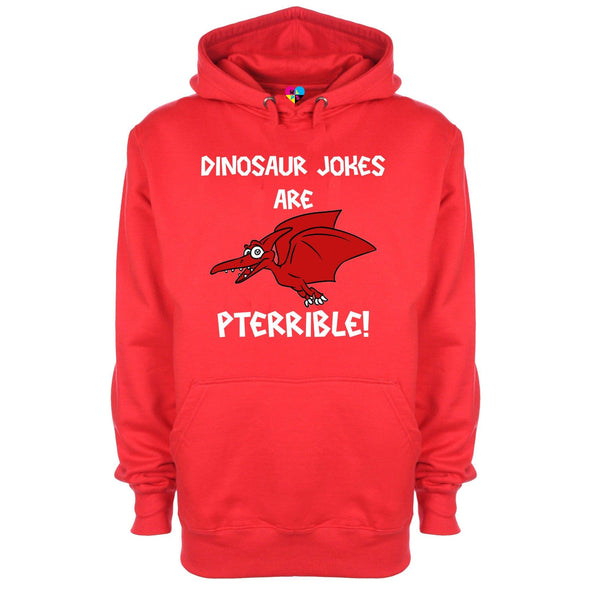 Dinosaur Jokes Are Pterrible Printed Hoodie - Mr Wings Emporium 