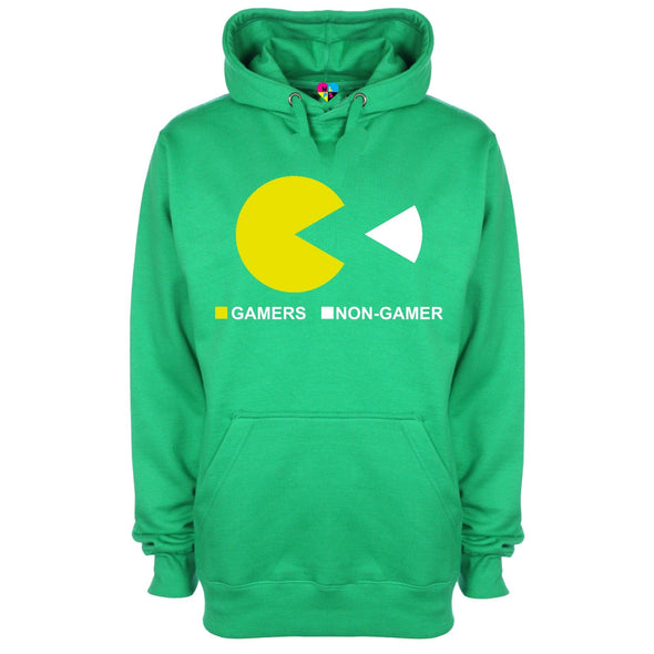Gamers Non-Gamers Pie Chart Printed Hoodie - Mr Wings Emporium 