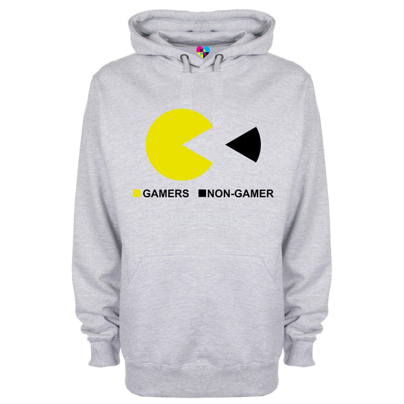 Gamers Non-Gamers Pie Chart Printed Hoodie - Mr Wings Emporium 