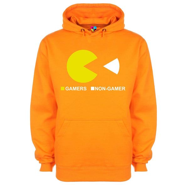 Gamers Non-Gamers Pie Chart Printed Hoodie - Mr Wings Emporium 