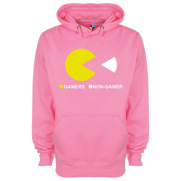 Gamers Non-Gamers Pie Chart Printed Hoodie - Mr Wings Emporium 