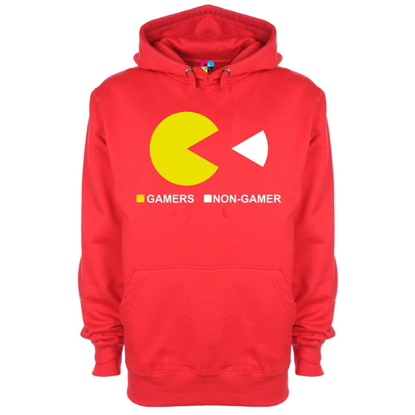 Gamers Non-Gamers Pie Chart Printed Hoodie - Mr Wings Emporium 