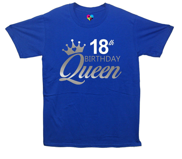 Custom Age Birthday Queen Printed T-Shirt - Mr Wings Emporium 