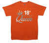 Custom Age Birthday Queen Printed T-Shirt - Mr Wings Emporium 