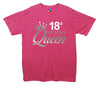 Custom Age Birthday Queen Printed T-Shirt - Mr Wings Emporium 