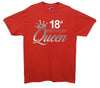 Custom Age Birthday Queen Printed T-Shirt - Mr Wings Emporium 