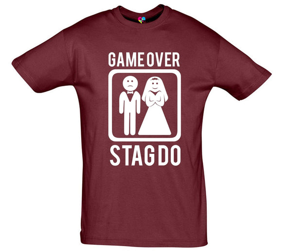 Game Over Stag Do Printed T-Shirt - Mr Wings Emporium 