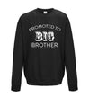Promoted To Big Brother Black Printed Sweatshirt