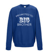 Promoted To Big Brother Blue Printed Sweatshirt