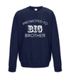 Promoted To Big Brother Navy Printed Sweatshirt