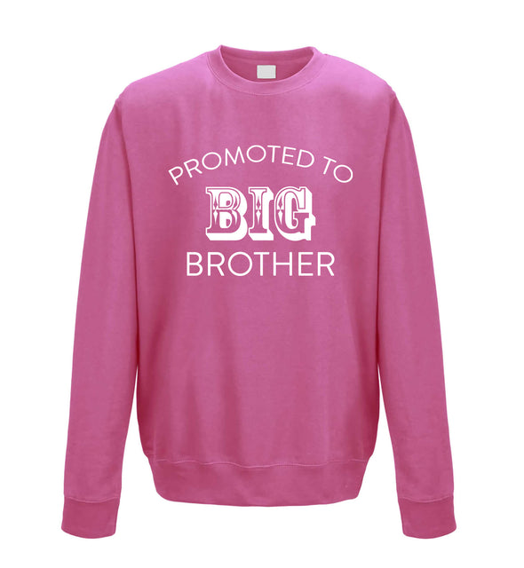 Promoted To Big Brother Pink Printed Sweatshirt