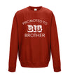 Promoted To Big Brother Red Printed Sweatshirt