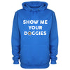Show Me Your Doggies Blue Printed Hoodie