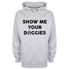 Show Me Your Doggies Grey Printed Hoodie