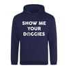 Show Me Your Doggies Navy Printed Hoodie