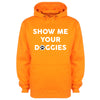 Show Me Your Doggies Orange Printed Hoodie