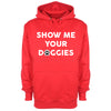 Show Me Your Doggies Red Printed Hoodie