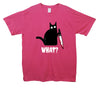Kitty With A Knife, What! Pink Printed T-Shirt