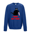 I Will Cat You Blue Printed Sweatshirt