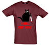 I Will Cat You Burgundy Printed T-Shirt