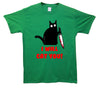 I Will Cat You Green Printed T-Shirt