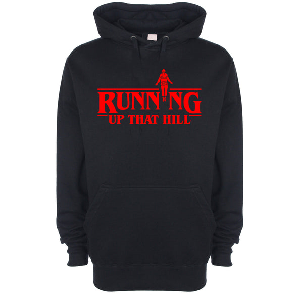 Running Up That Hill Black Printed Hoodie