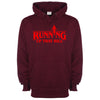 Running Up That Hill Burgundy Printed Hoodie