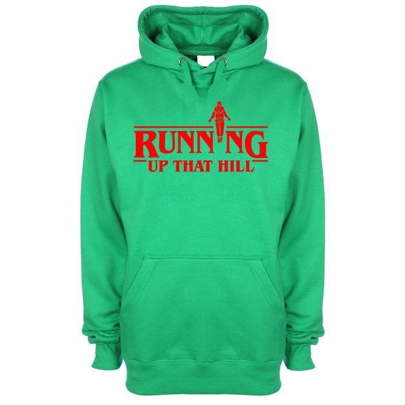 Running Up That Hill Green Printed Hoodie