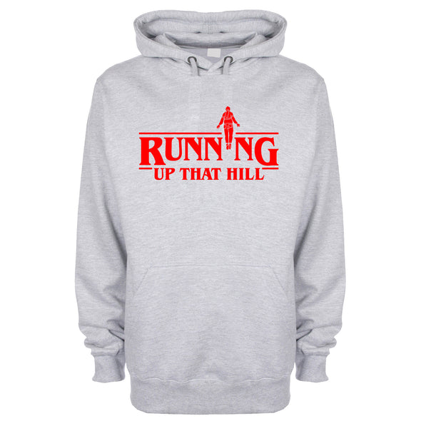 Running Up That Hill Grey Printed Hoodie