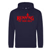 Running Up That Hill Navy Printed Hoodie