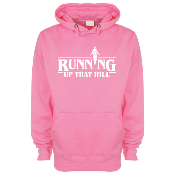 Running Up That Hill Pink Printed Hoodie