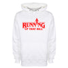Running Up That Hill White Printed Hoodie