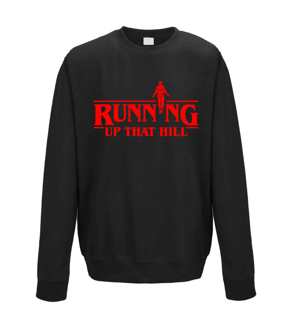 Running Up That Hill Black Printed Sweatshirt