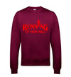 Running Up That Hill Burgundy Printed Sweatshirt